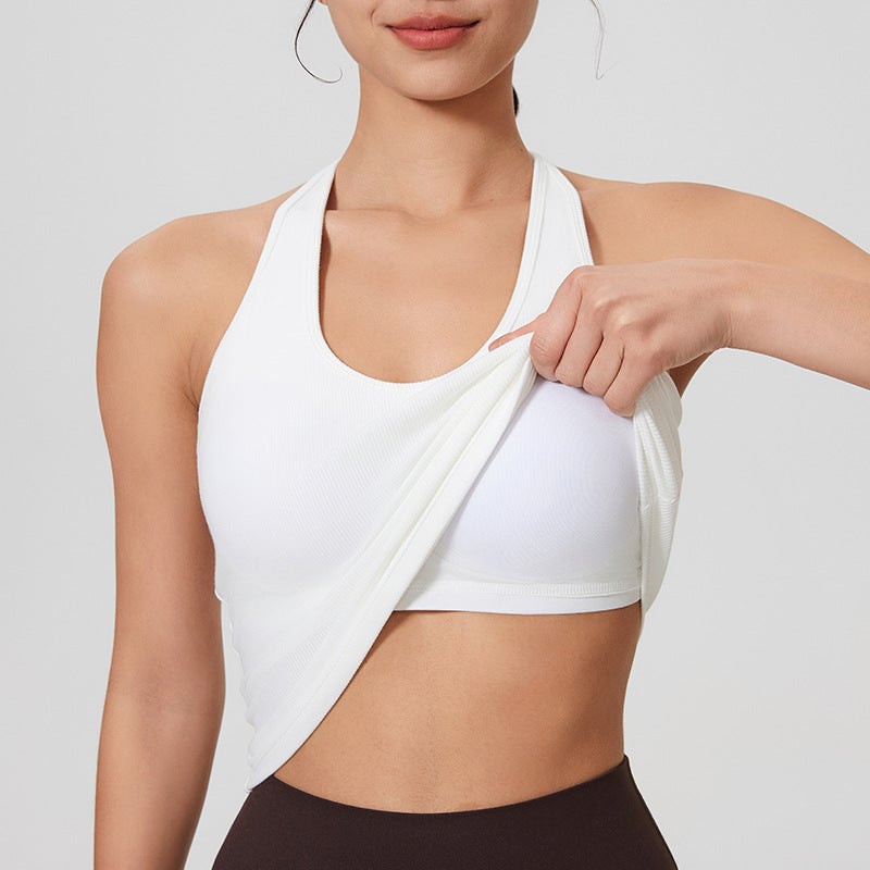 Yujia'S New Breathable Padded Vest Yoga Wear Beautiful Back Fixed One-Cup Quick-Drying Casual Outdoor Sports Top - Image 5